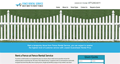 Desktop Screenshot of fencerentalservice.com