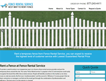 Tablet Screenshot of fencerentalservice.com